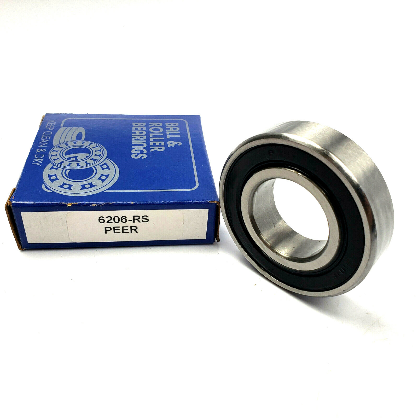 NEW PEER 6206-RS Single Seal Deep Groove Radial Ball Bearing