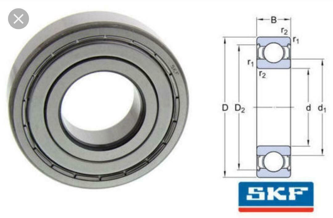 SKF 6213-ZZ DEEP GROOVE BALL BEARING, METAL SHIELDED 65x120x23 mm