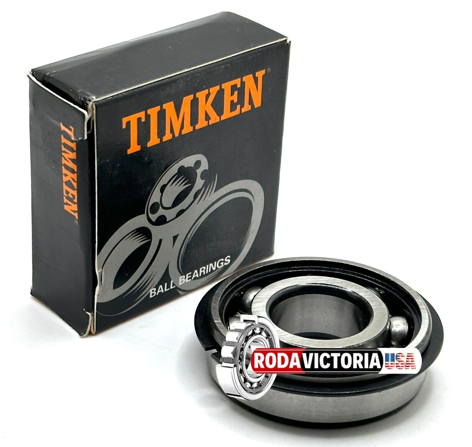 TIMKEN 6204 ZNR BALL BEARING, METAL SHIELDED ONE SIDE + SNAP RING 20x47x14mm