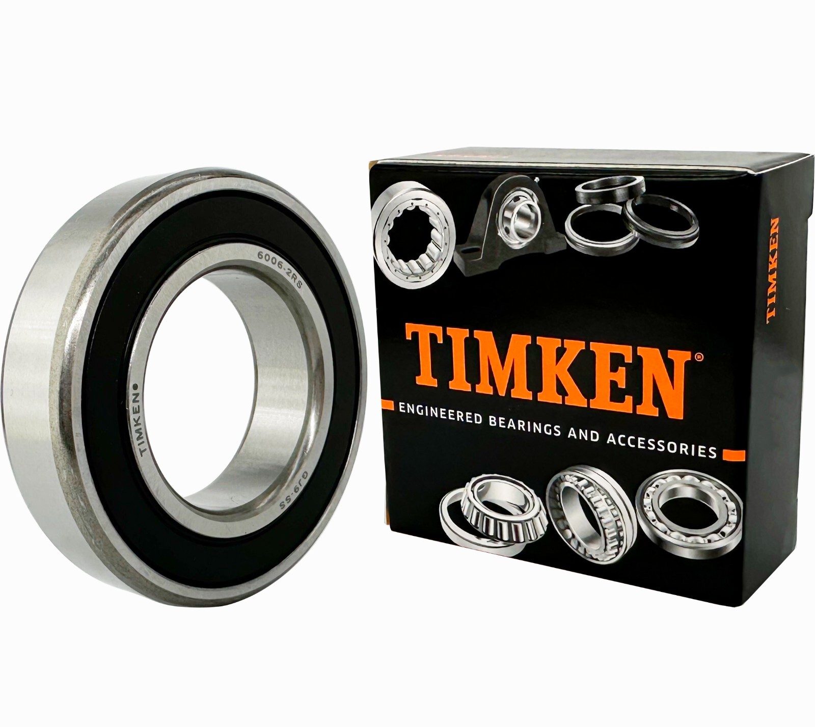 2 PACK TIMKEN 6006-2RS 30X55X13MM Double Rubber Seal Ball Bearings