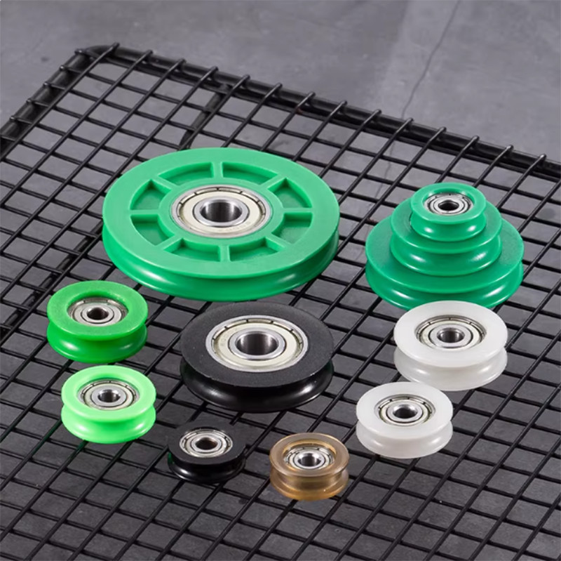 Circular/U/H-Shaped Plastic Coated Bearing Pulley For Sliding Doors and Windows