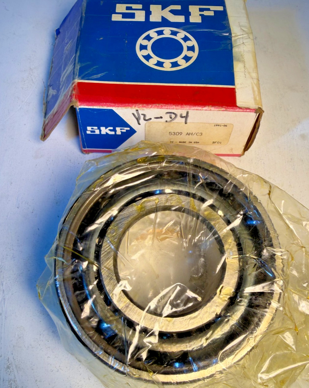 SKF 5309 AH/C3, A/C3, double row angular contact bearing, New, FREE SHIPPING