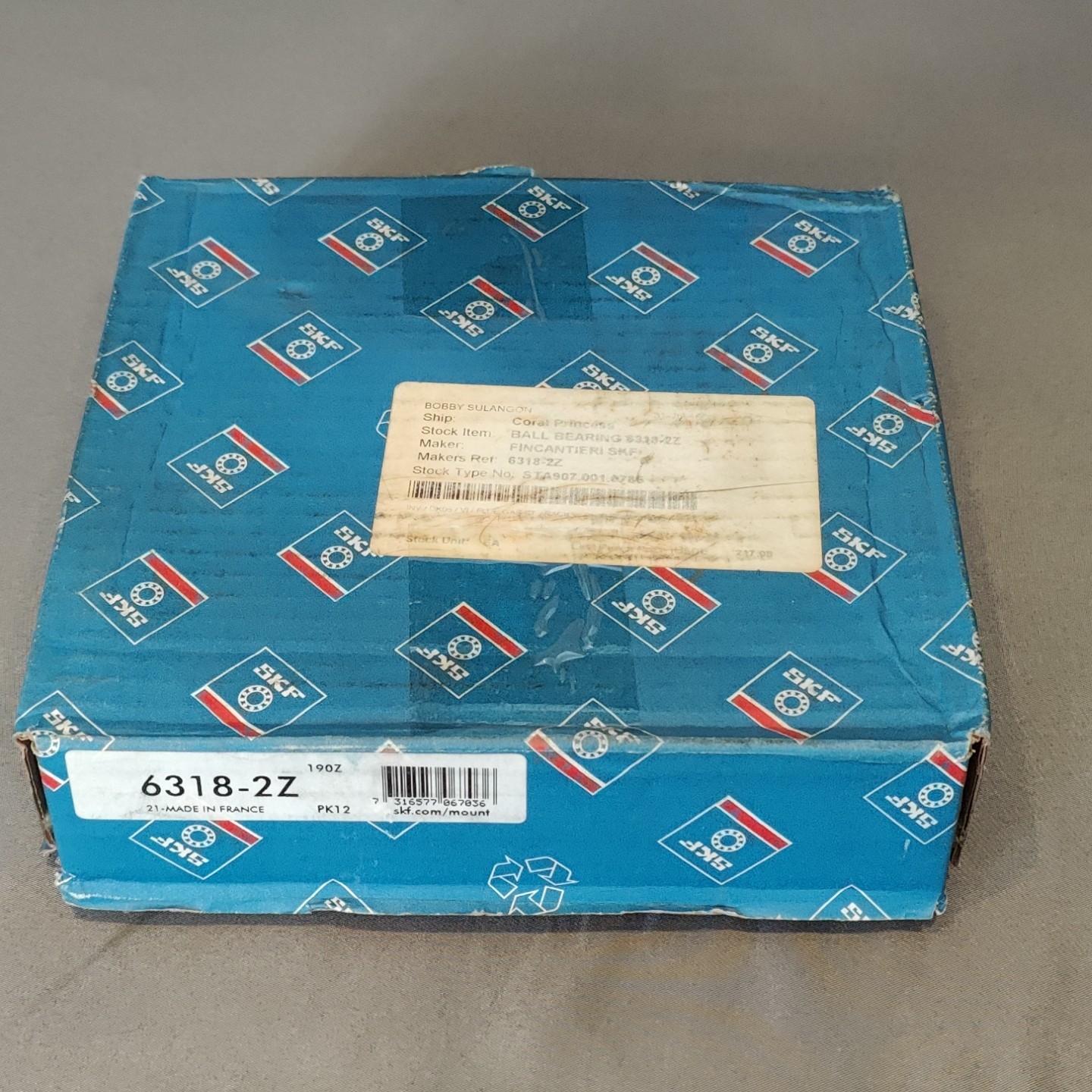 SKF 6318-2Z Deep Groove Ball Bearing 90x190x43mm FRANCE 63182Z