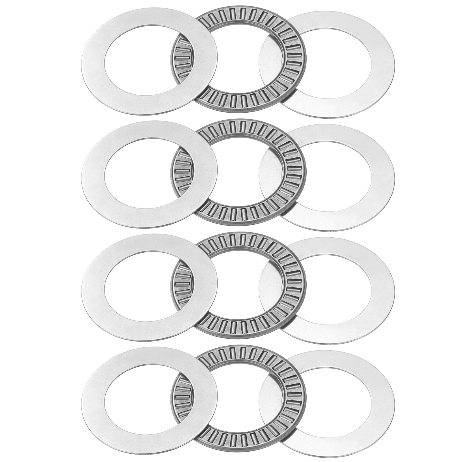 4 Set 1-1/8″x1-3/4″x1/8″ NTA1828 Thrust Needle Roller BEARINGS with 8 Washers
