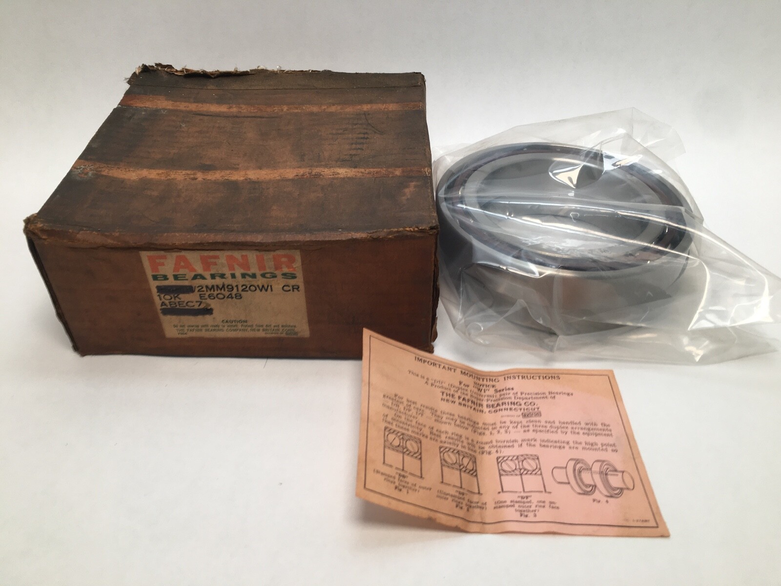 Fafnir 2MM9120WI-DUH Angular Bearing 100x150x24 mm 2MM-9120-WI-DUH 7020 USA