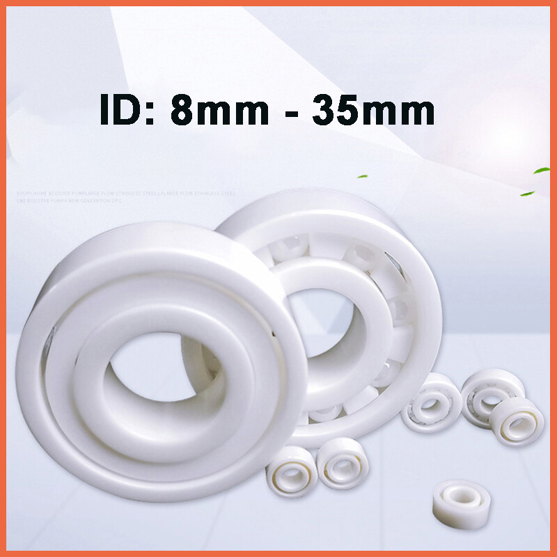 Full Ceramic Bearing ZrO2 Zirconia Oxide Roller Ball Bearings ID 8-35mm All Size