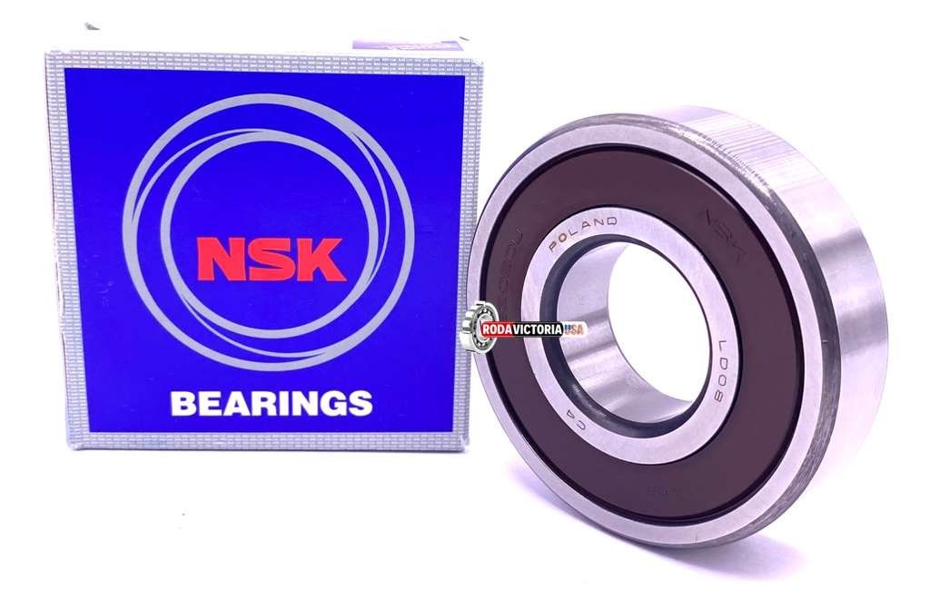 NSK Japan 6306 DDU C4 Deep Groove Ball Bearing, Rubber Sealed 30x72x19 mm