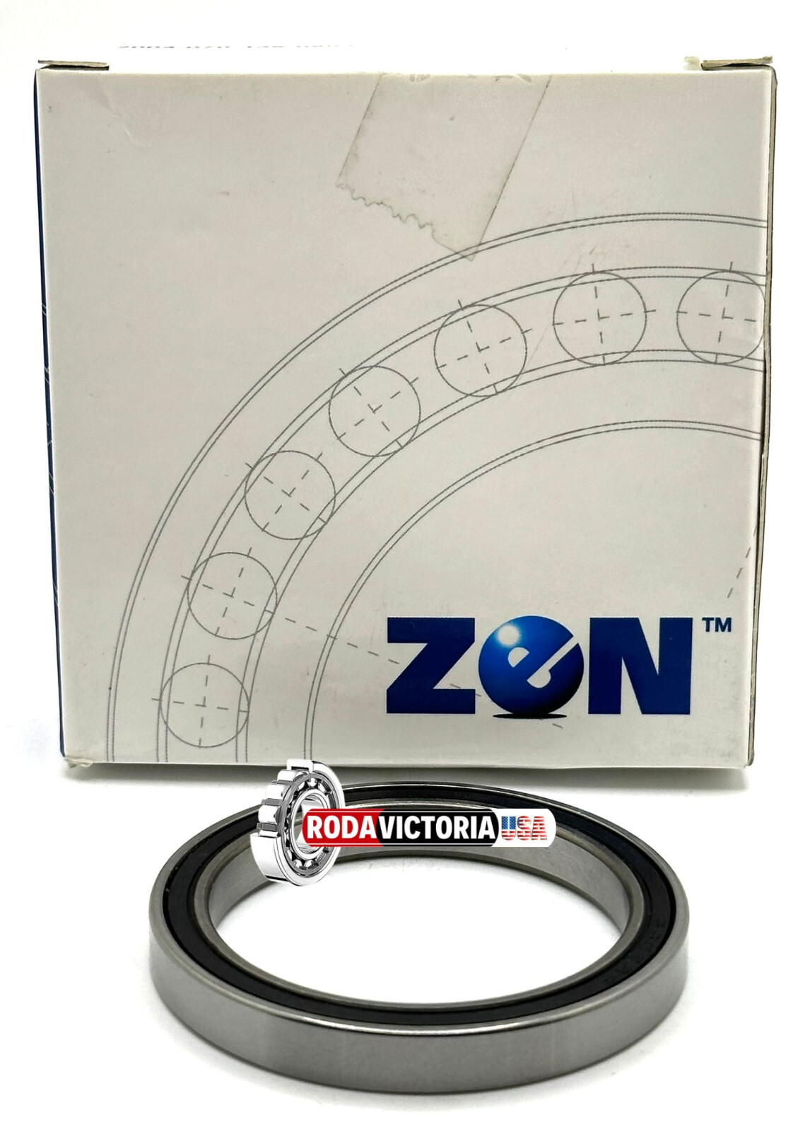 ZEN 61809 2RS DEEP GROOVE BALL BEARING, RUBBER SEALED 45x58x7mm 6809-2RS