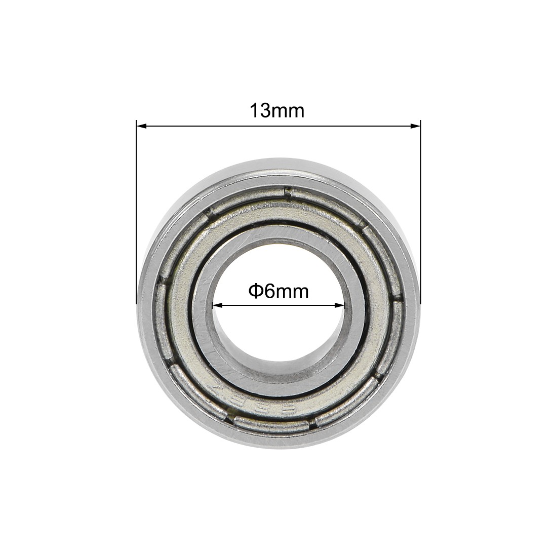 Z2 686ZZ Deep Groove Ball Bearing Double Shielded Carbon Steel 20pcs