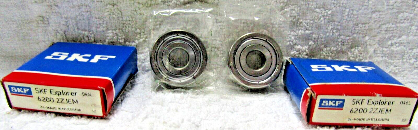 2) 👍 SKF DEEP GROOVE BALL BEARING 10 mm ID, 30 mm OD, 9 mm WIDTH 6200 2ZJEM