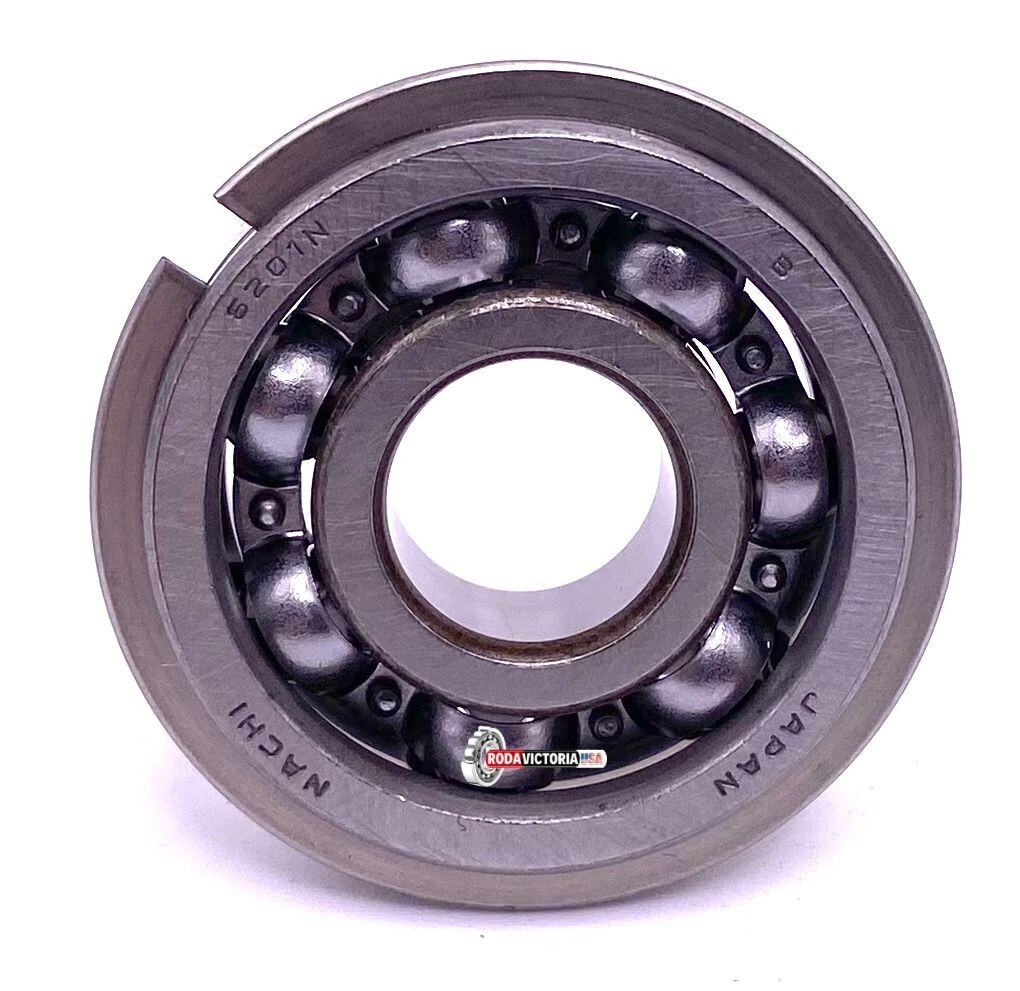 NACHI Japan 6201 NR Ball Bearing, Open Type, No seals + Snap Ring 12x32x10 mm
