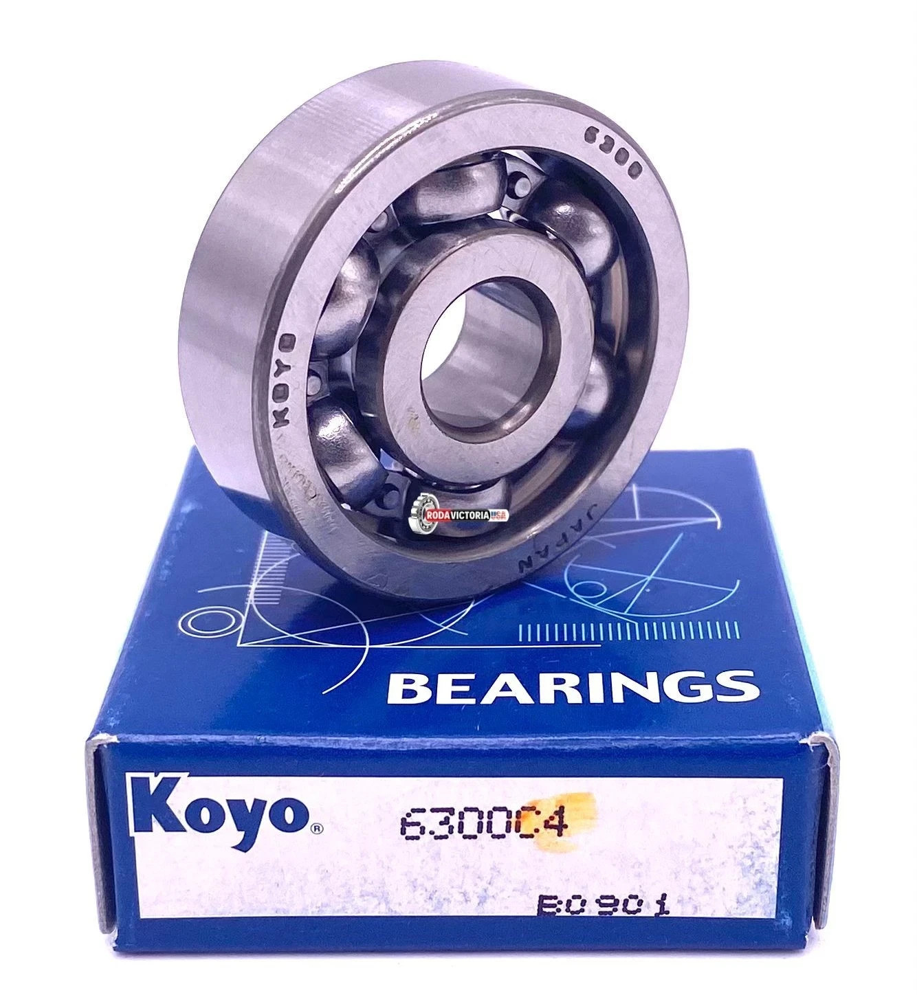 KOYO 6300 C4 Deep Groove Ball Bearing, Open Type, No Seals 10x35x11 mm