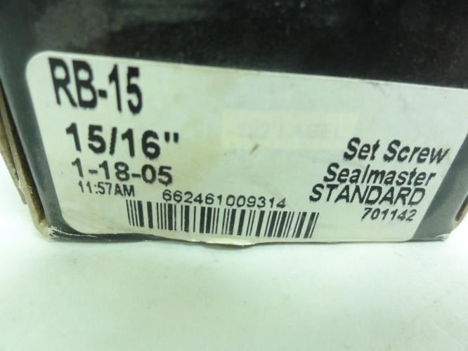 186482 New In Box; SealMaster RB-15 Ball Insert Bearing; 0.9375″ ID; 2.0472″ OD