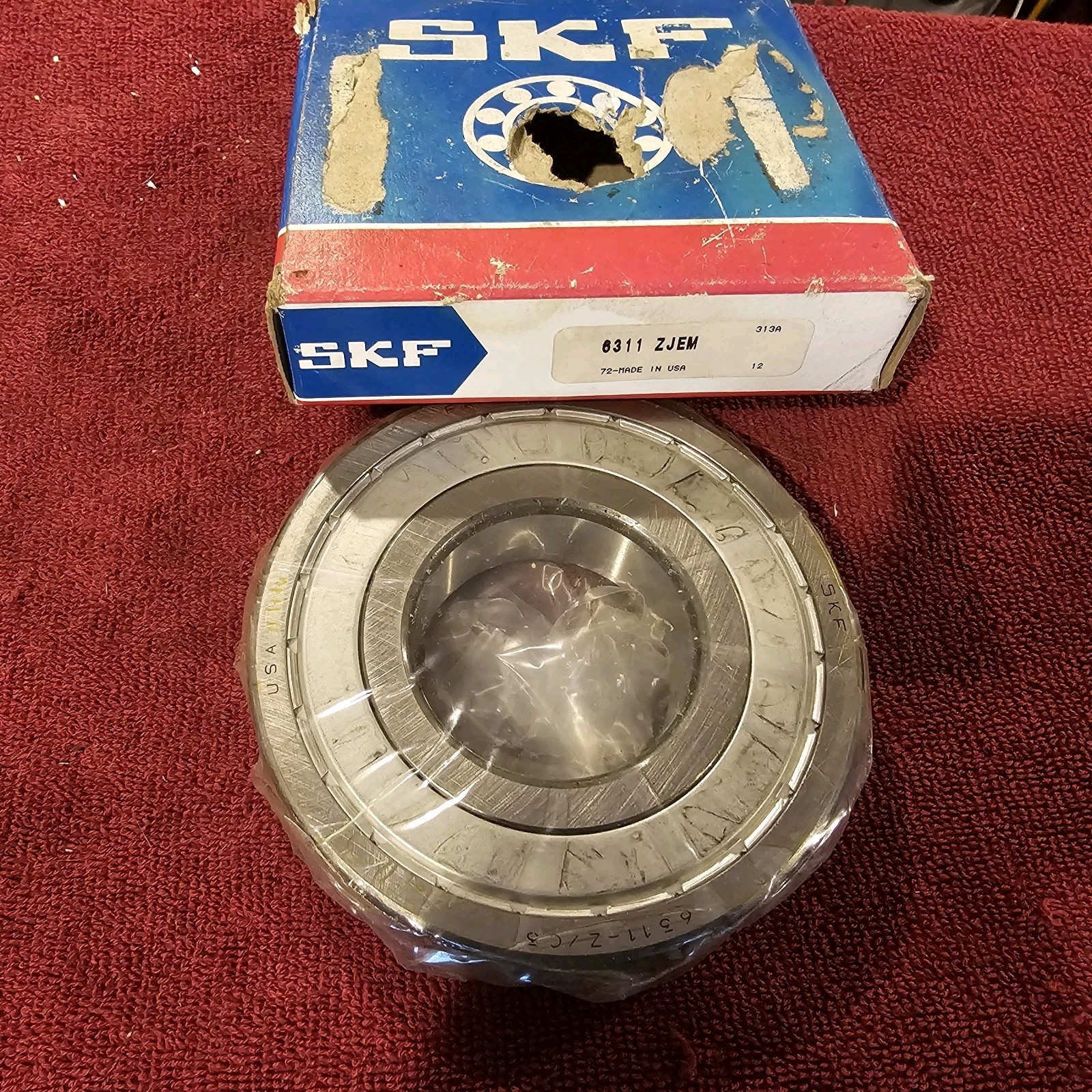 SKF 6311 ZJEM Bearing, New Old Stock
