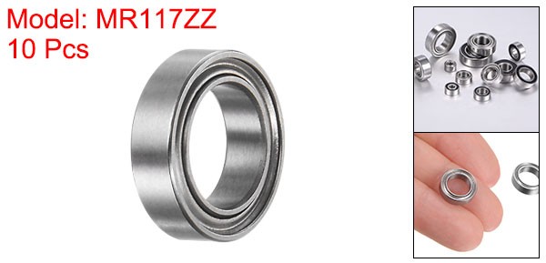 10pcs MR117ZZ Bearings 7x11x3mm Chrome Steel Mini Bearing Double Shielded, ABEC3