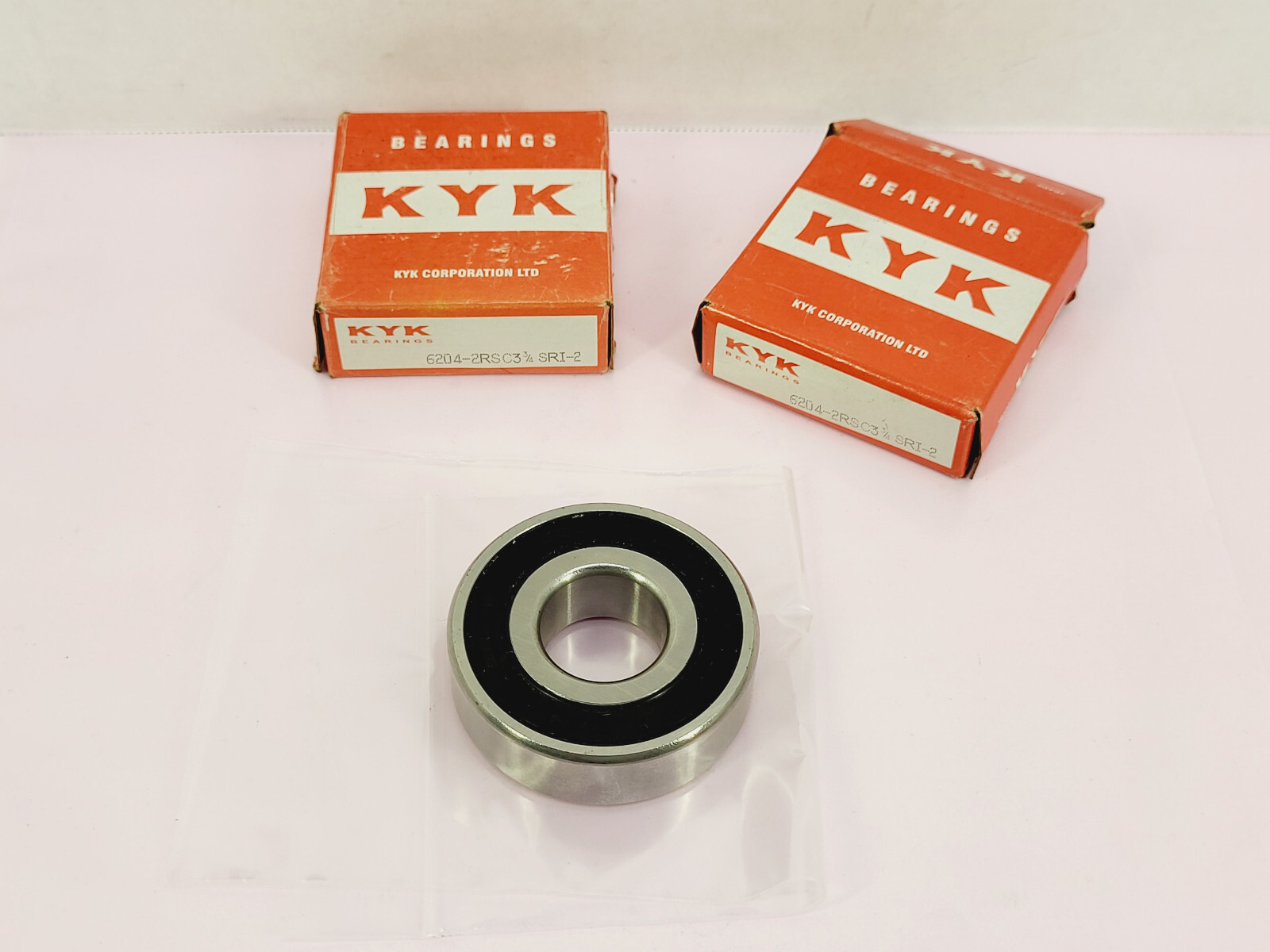(Lot of 2) KYK 6204-2RSC3 3/4 SRI-2 Deep Groove Bearing 3/4″ Bore – New