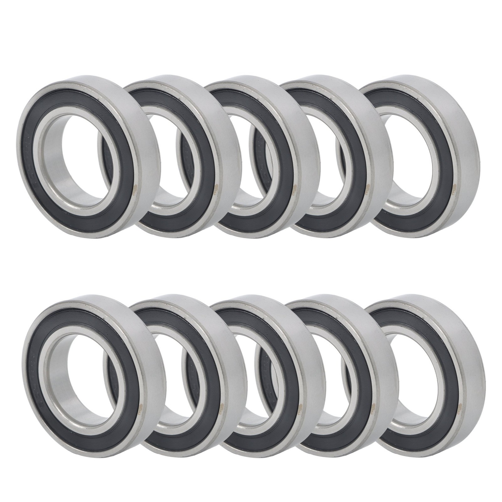 10pcs 6007-2RS Ball Bearings 35x62x14mm Double Rubber Sealed