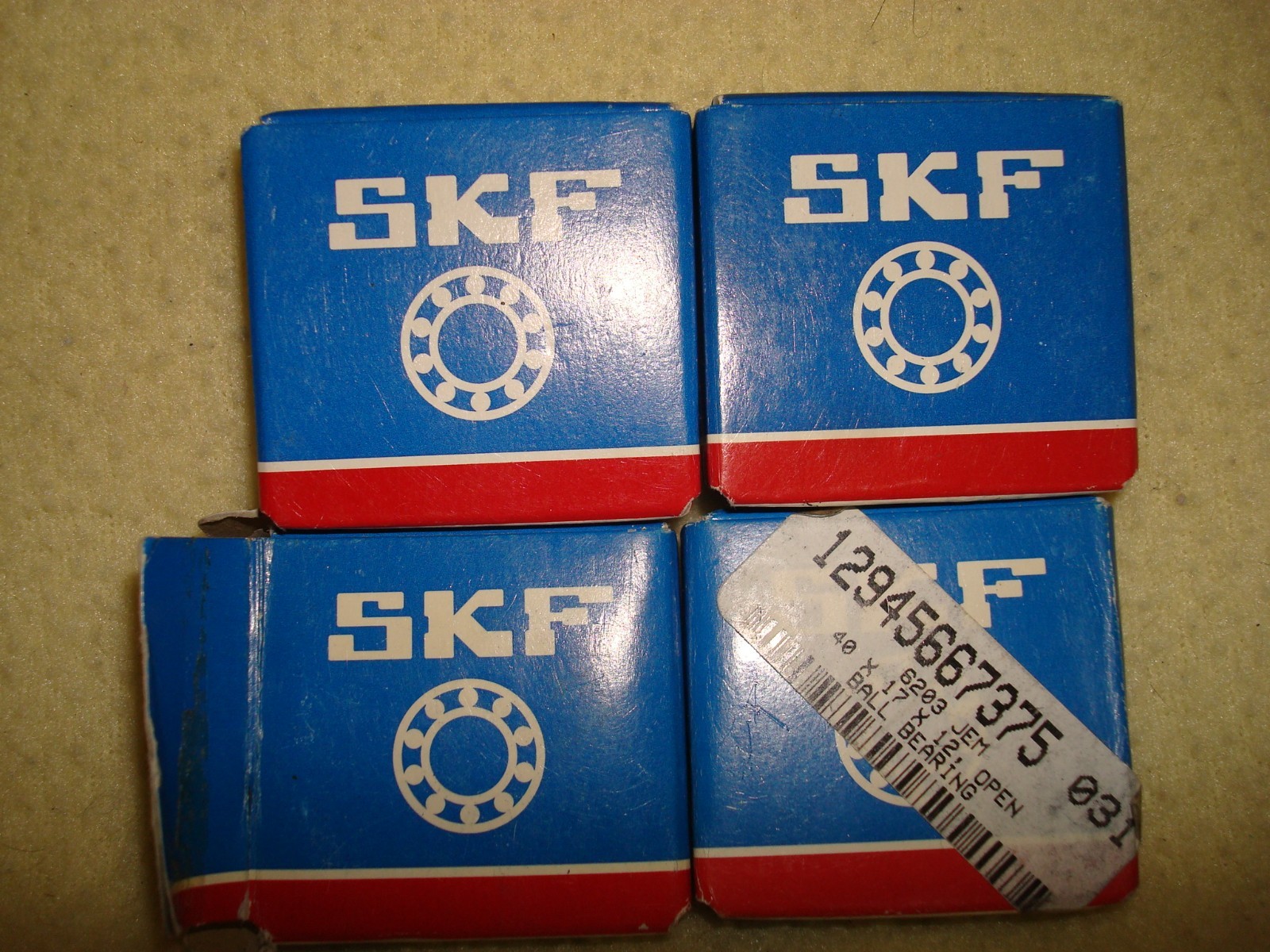Lot of 4 SKF 6203 JEM Bearings