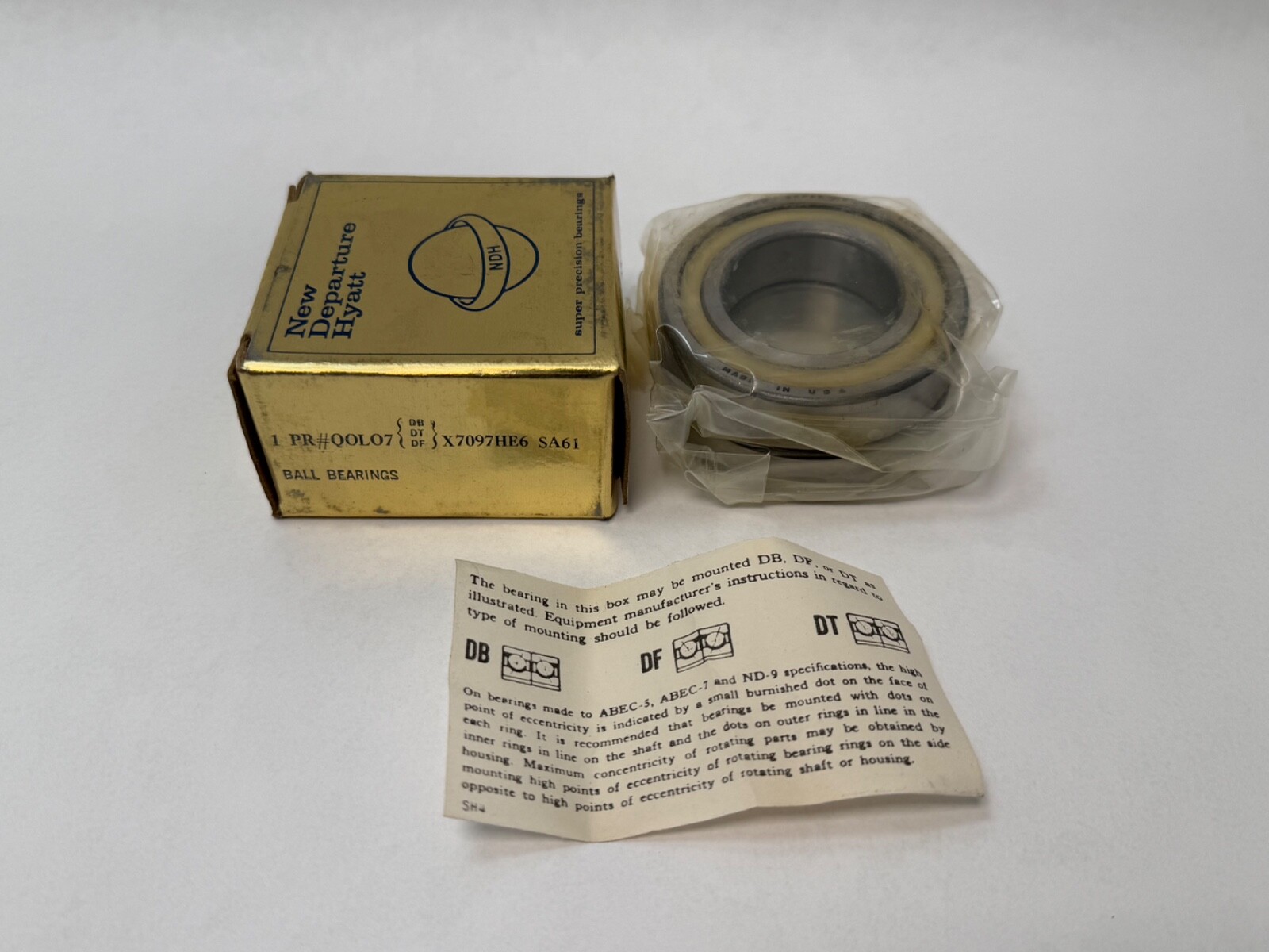 NDH Q0L07DT Angular Bearing 7007C Q-0L07-DT-X7097HE6 35x62x14 mm 2 Pcs
