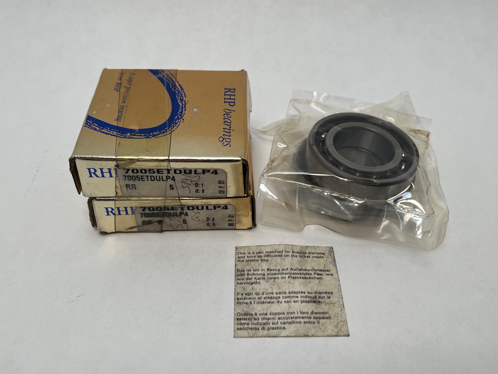 RHP 7005ETDULP4 Bearing 7005-E-T-DUL-P4 7005E 7005ACD 25x47x12 mm 2 Pcs