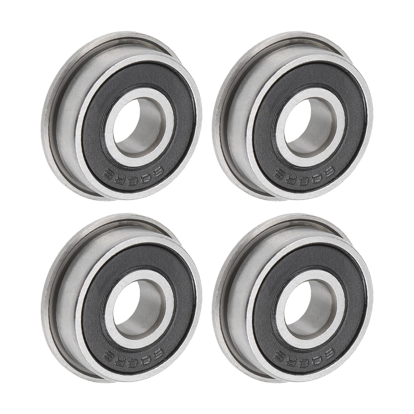 F608-2RS Flanged Ball Bearing 8x22x7mm Double Sealed, 4pcs