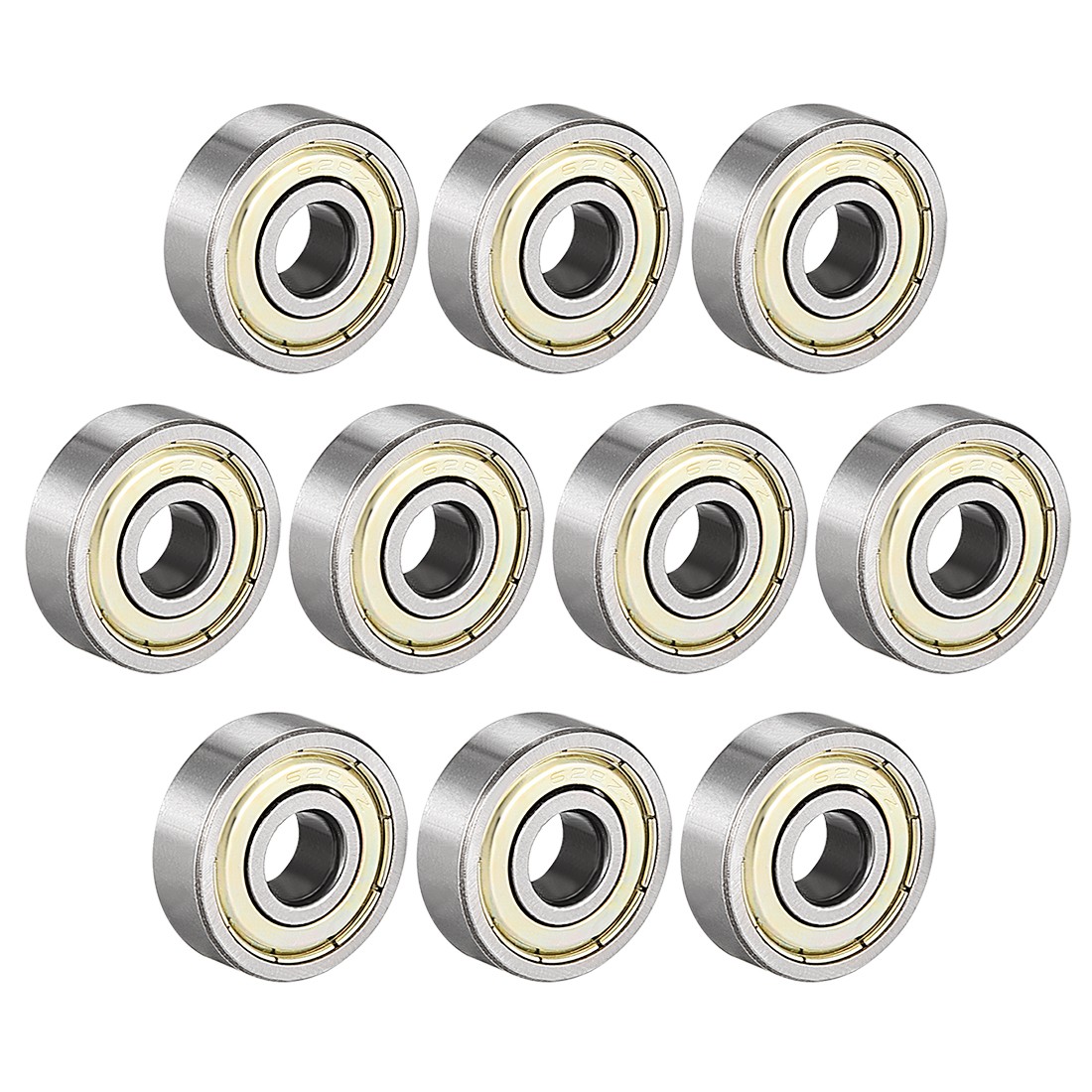 10pcs Deep Groove Ball Bearing 628ZZ Double Shield 8 x 24 x 8mm Carbon Steel