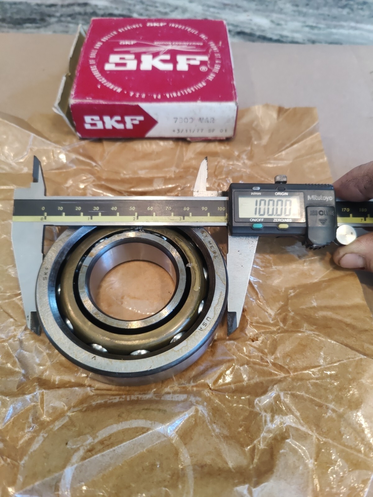 Genuine SKF Single Row Angular Contact Ball Bearing 7309 VAR 100mm X 45mm X 25mm