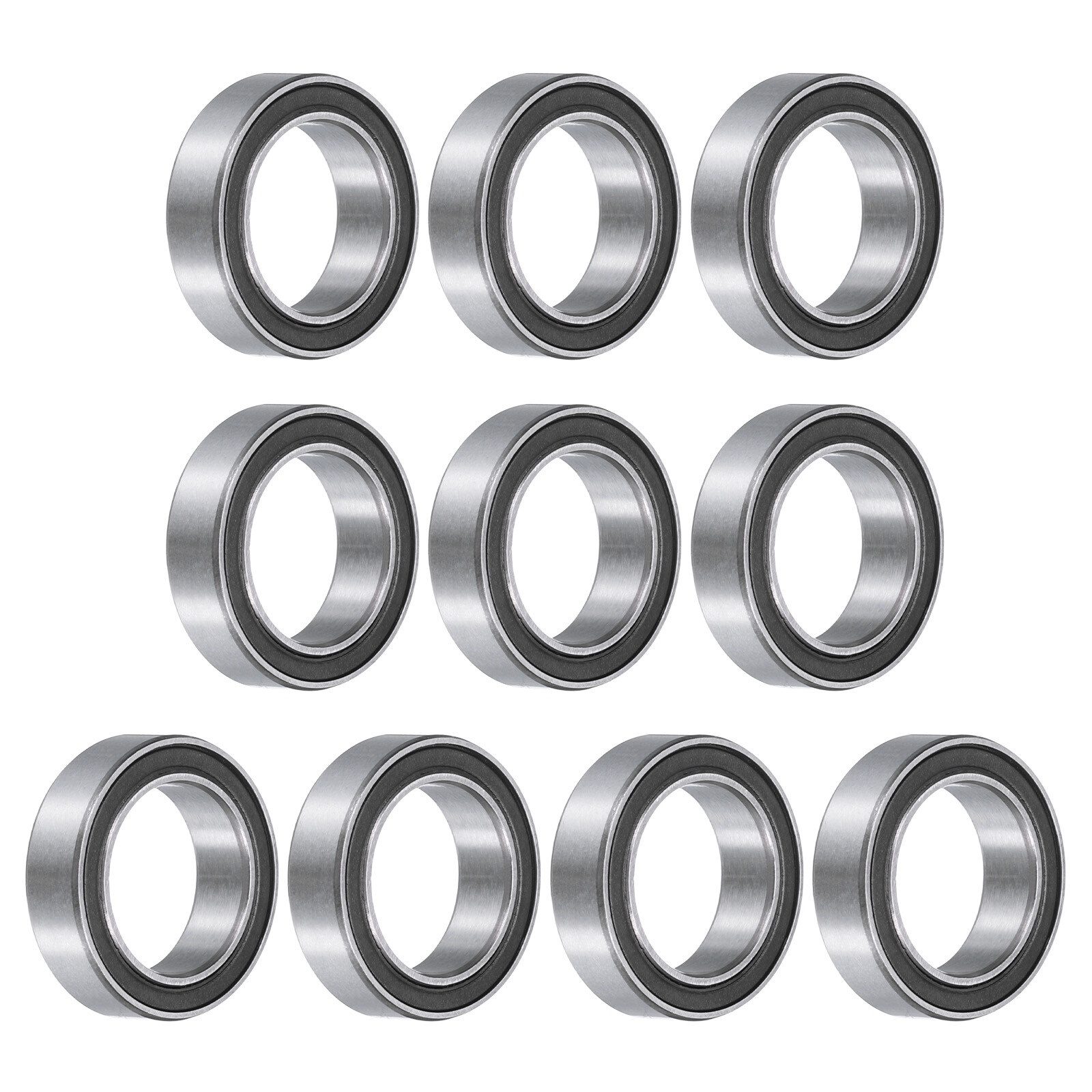 10pcs 6700-2RS Ball Bearing 10x15x4mm, Chrome Steel Rubber Seals, ABEC 3