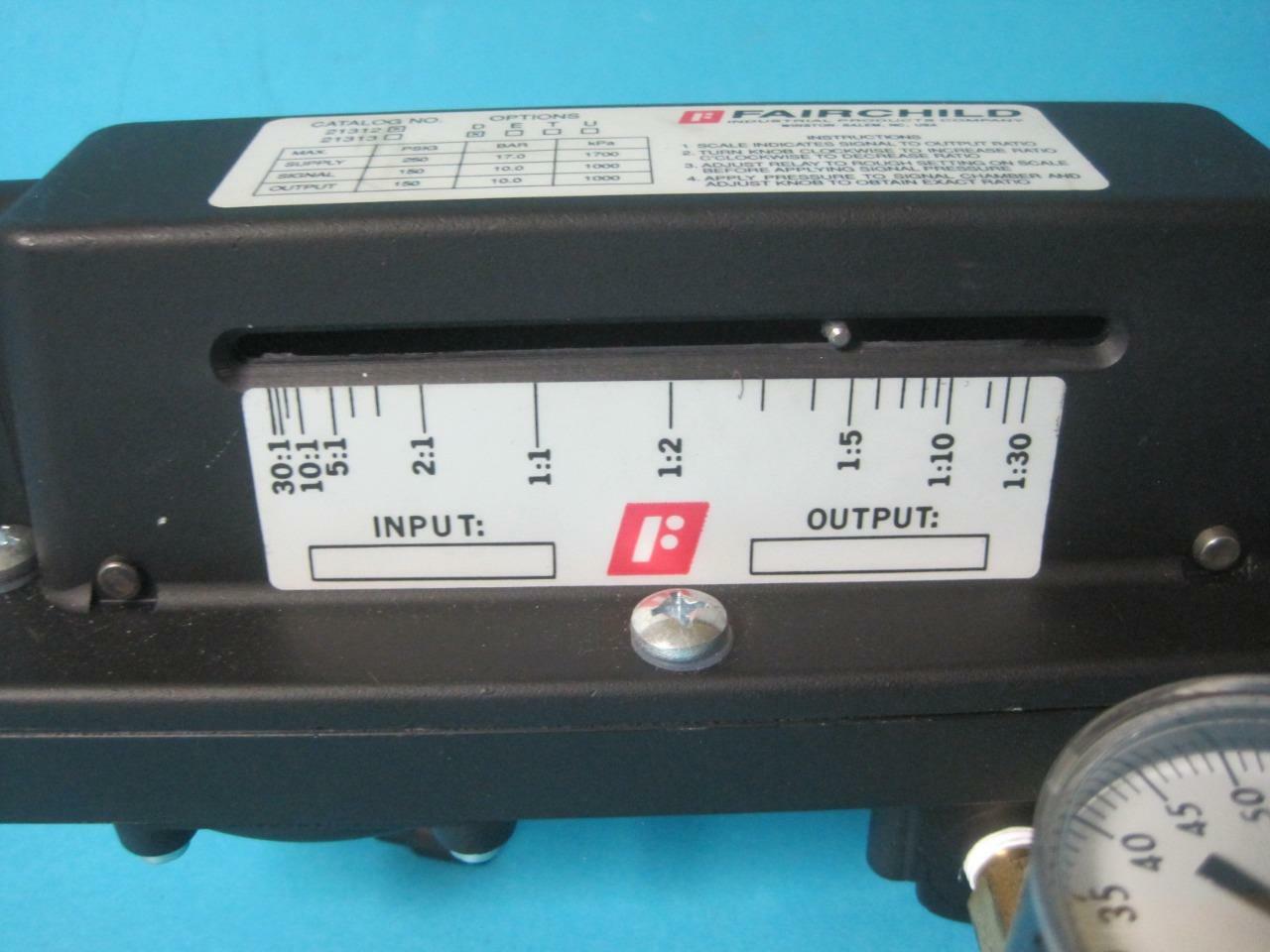 Fairchild Pneumatic Air Booster Valve Adjustable Ratio Cat no. 31312 250 PSIG