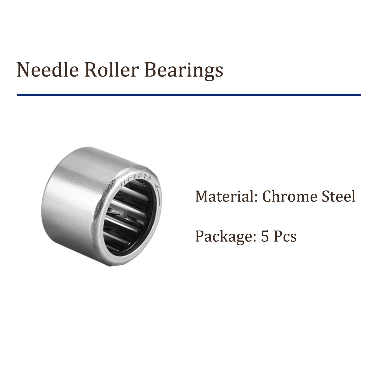 5pcs HF1616 Needle Roller Bearings – [16mmx22mmx16mm] One Way Clutch