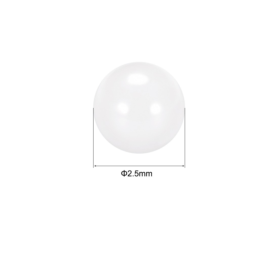 2.5mm Ceramic Bearing Ball ZrO2 Zirconium Oxide Ball G5 Precision 10 Pack
