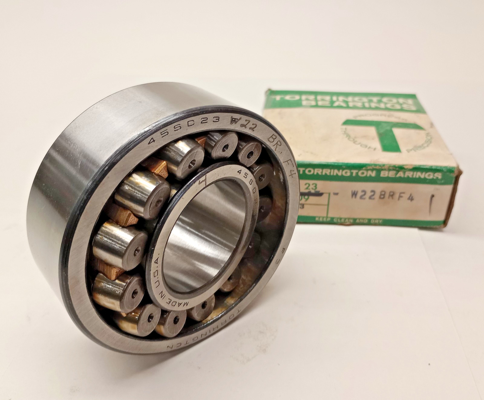 Torrington 45SD23W22BRF4 Spherical Bearing USA 45x100x36mm brass 22309W33/W22F4