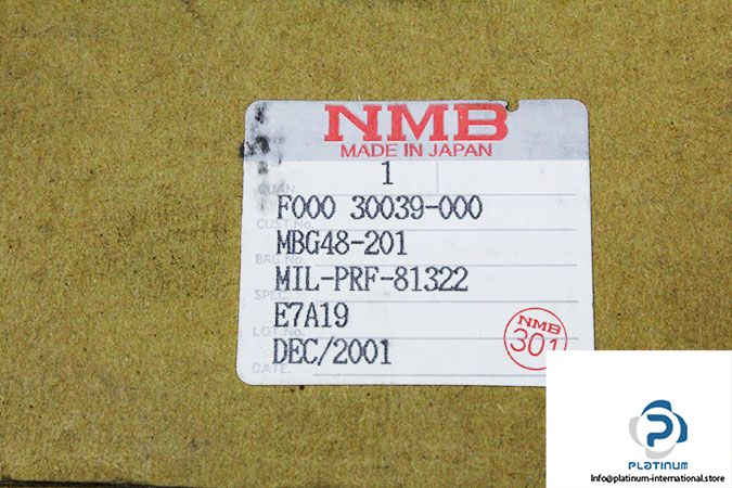 NMB MBG48-201 SPHERICAL BEARING‎_MBG48 201_48 mm_Spherical_NMB