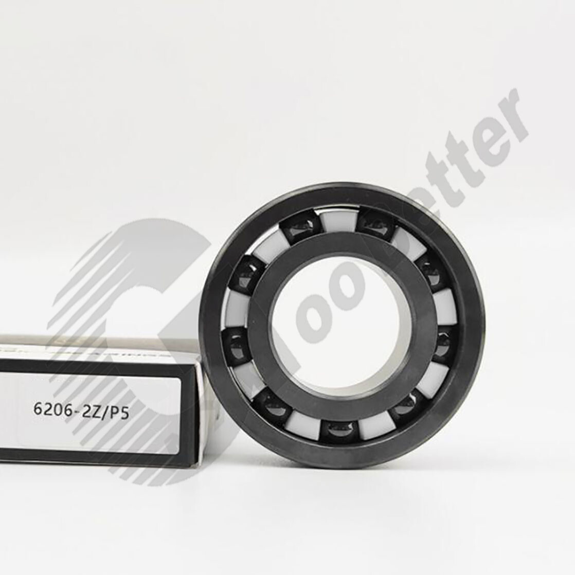 Ceramic Bearings OD=8~68mm Precision Silicon Nitride Ceramic Bearings With Cage