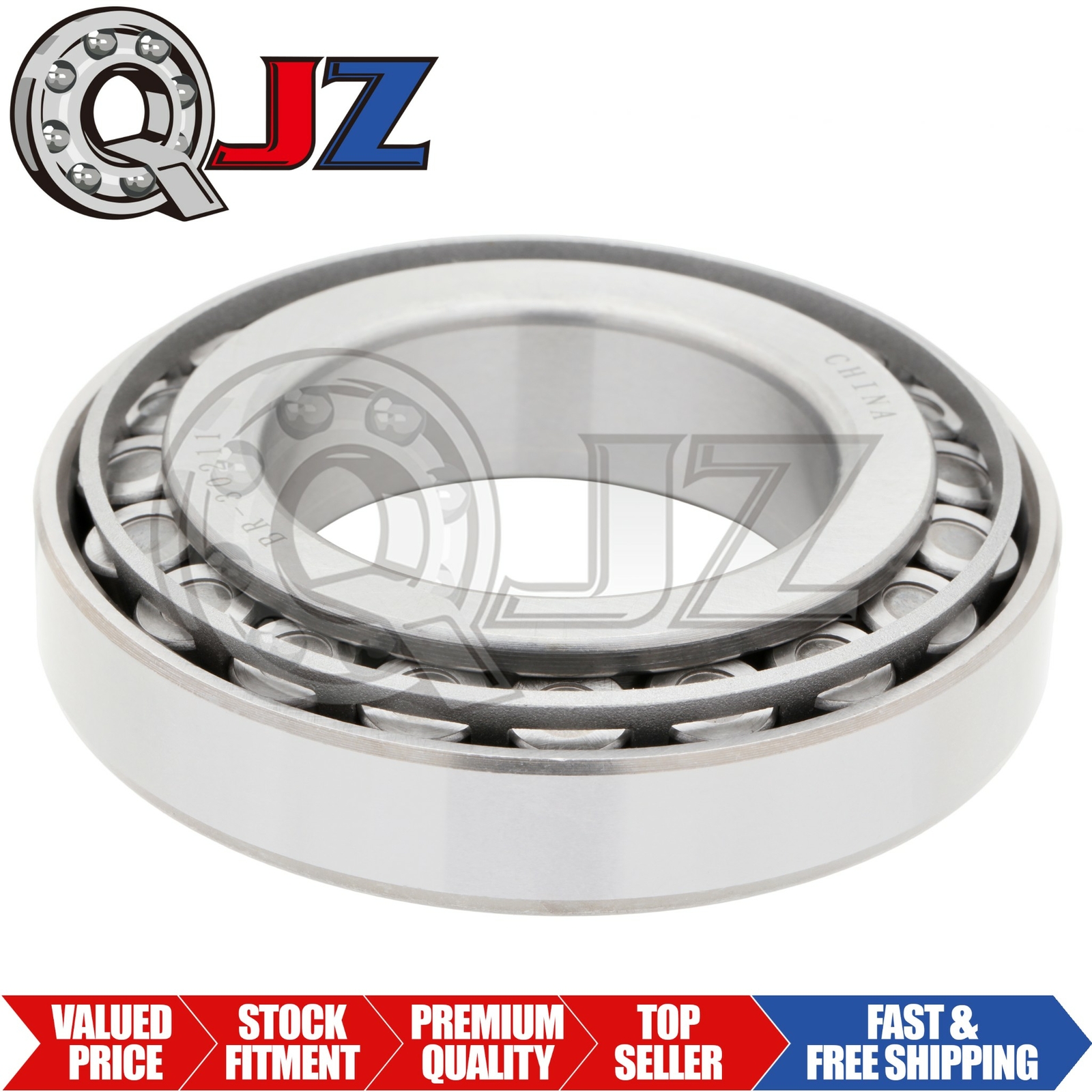 [1-Pack] 30211 Tapered Roller Bearing Set 2.165″ x 3.937″ x 0.8957″ (IDxODxW)