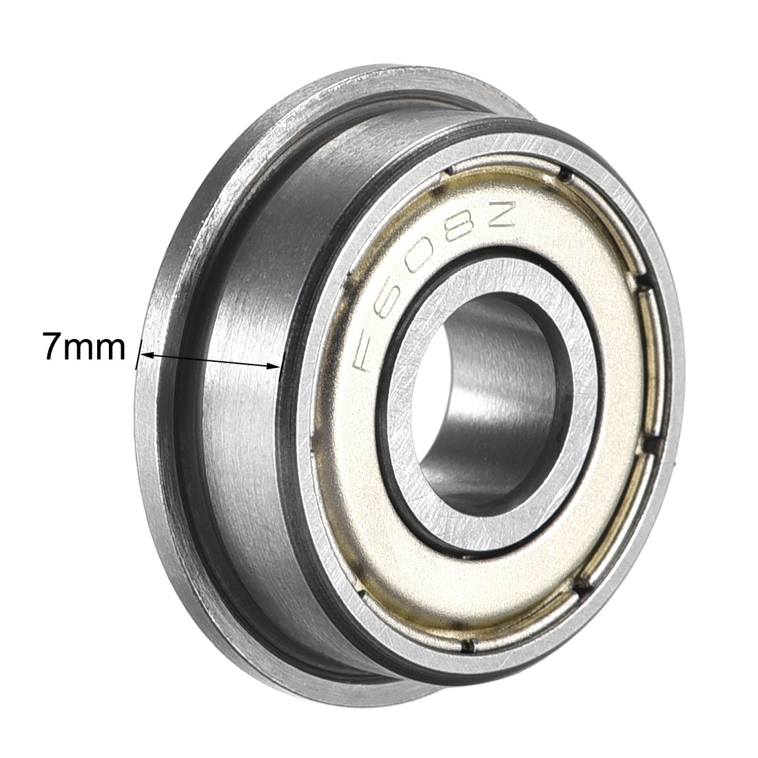 8mmx22mmx7mm Flange Ball Bearing F608ZZ Double Shielded Bearings 10Pcs