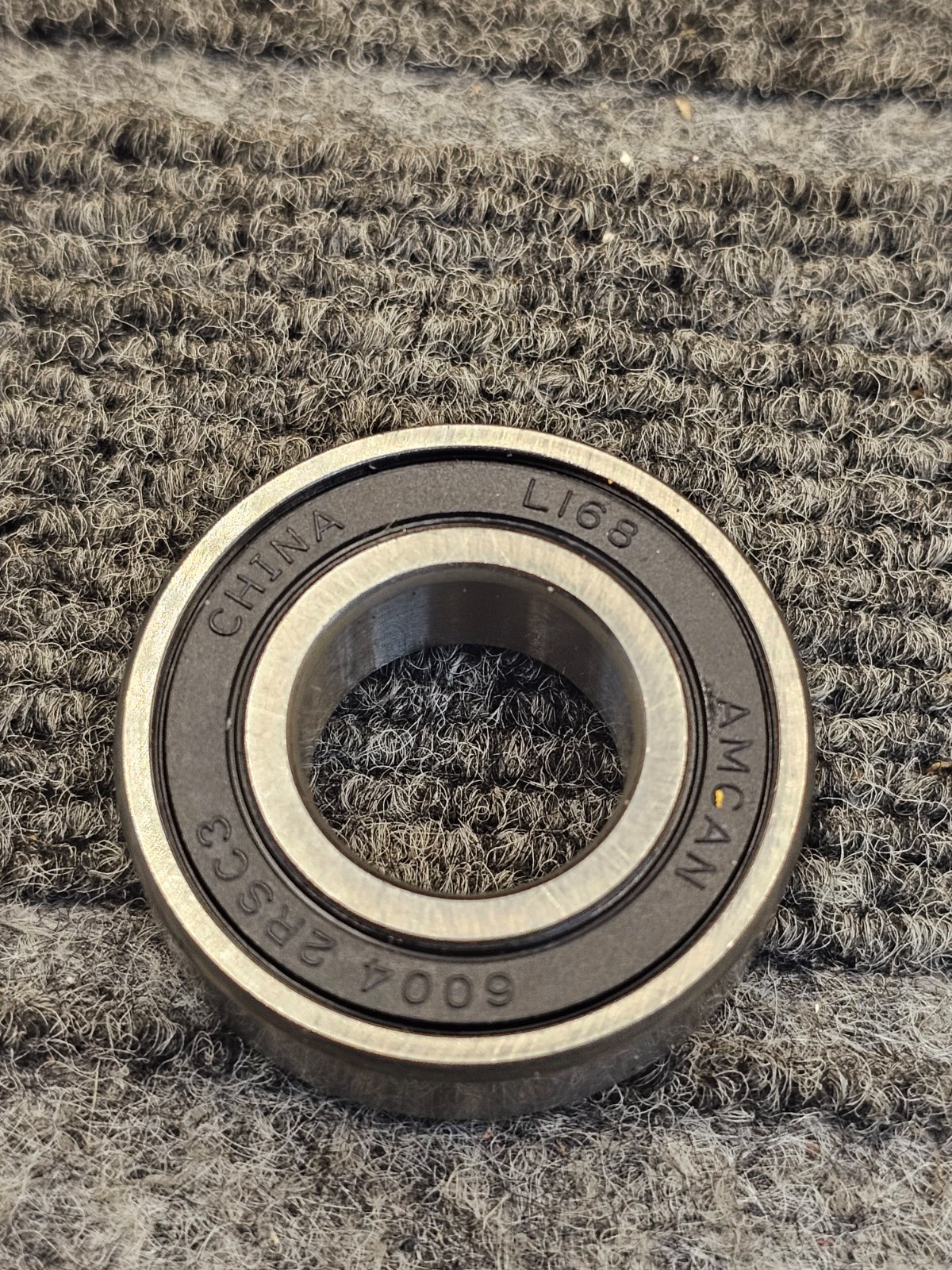 (QTY 3) Amcan 6004 2RS C3: Sealed Single Row Ball Bearings