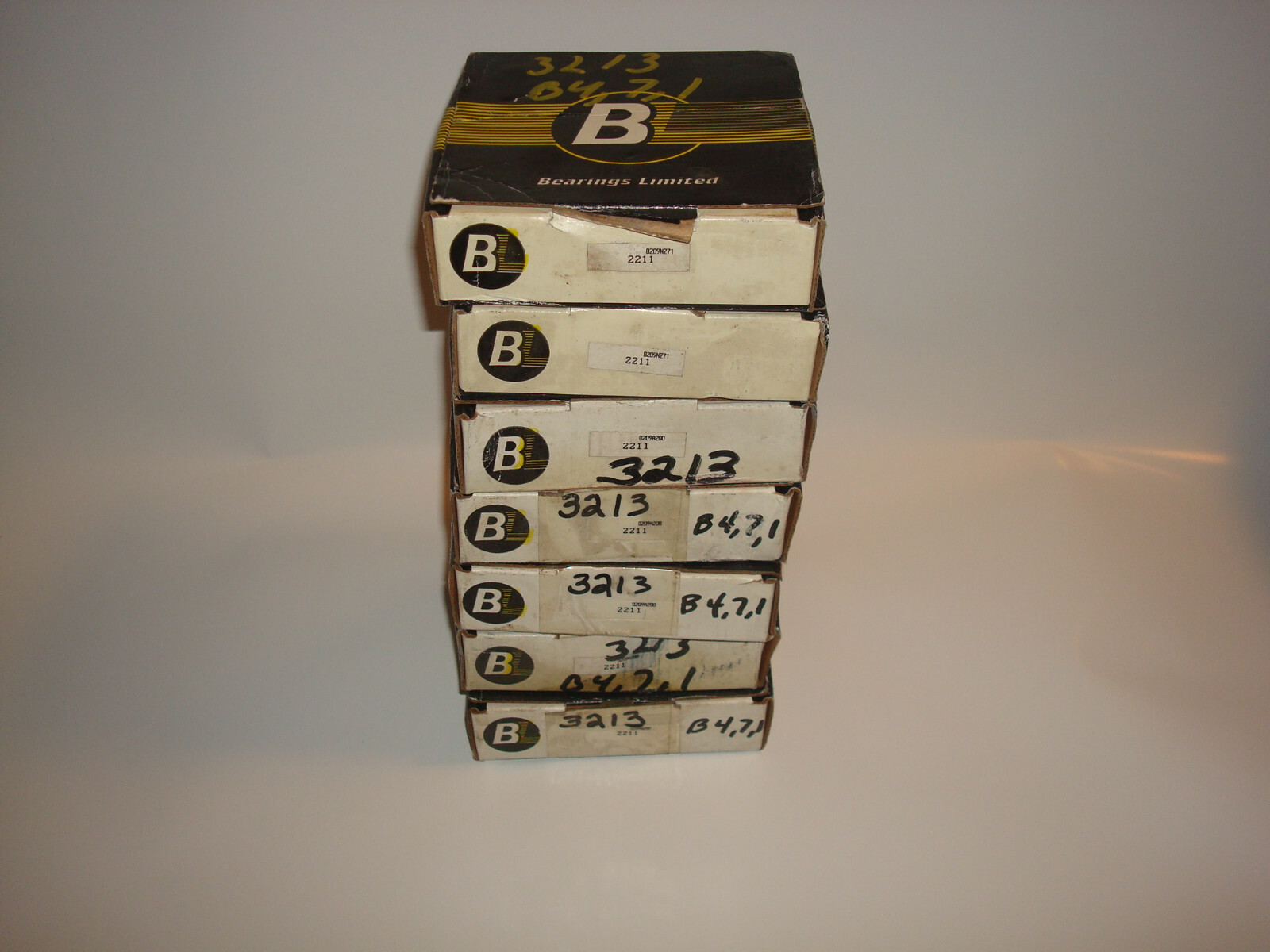 Lot of 7 “Bearings Limited” #2211 self aligning ball bearings 55x100x25mm
