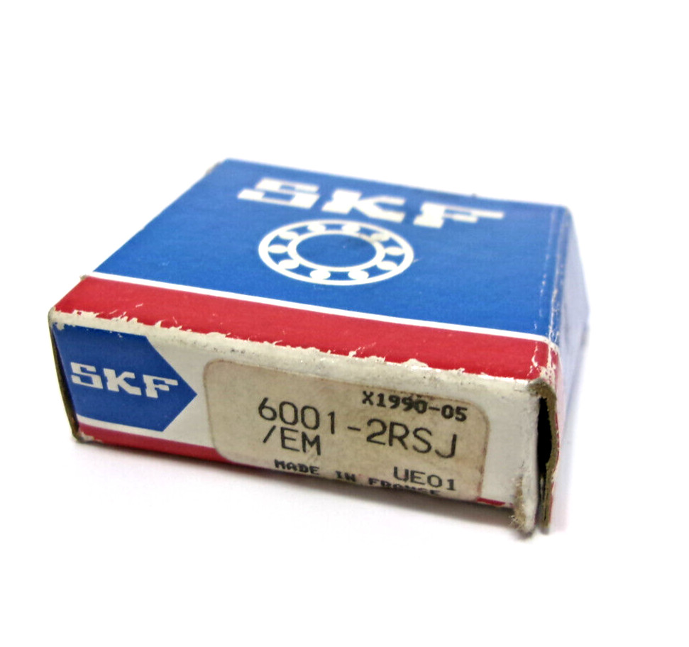 SKF 6001-2RS JEM 12mmX 28mmX 8mm Sealed Bearing