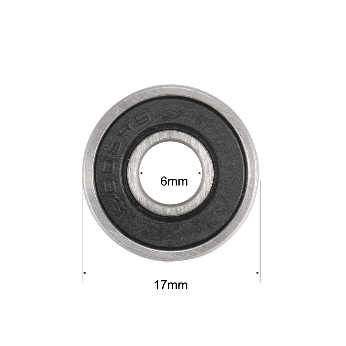 S606-2RS Stainless Steel Ball Bearing 6x17x6mm Double Sealed 606RS Bearings 2pcs