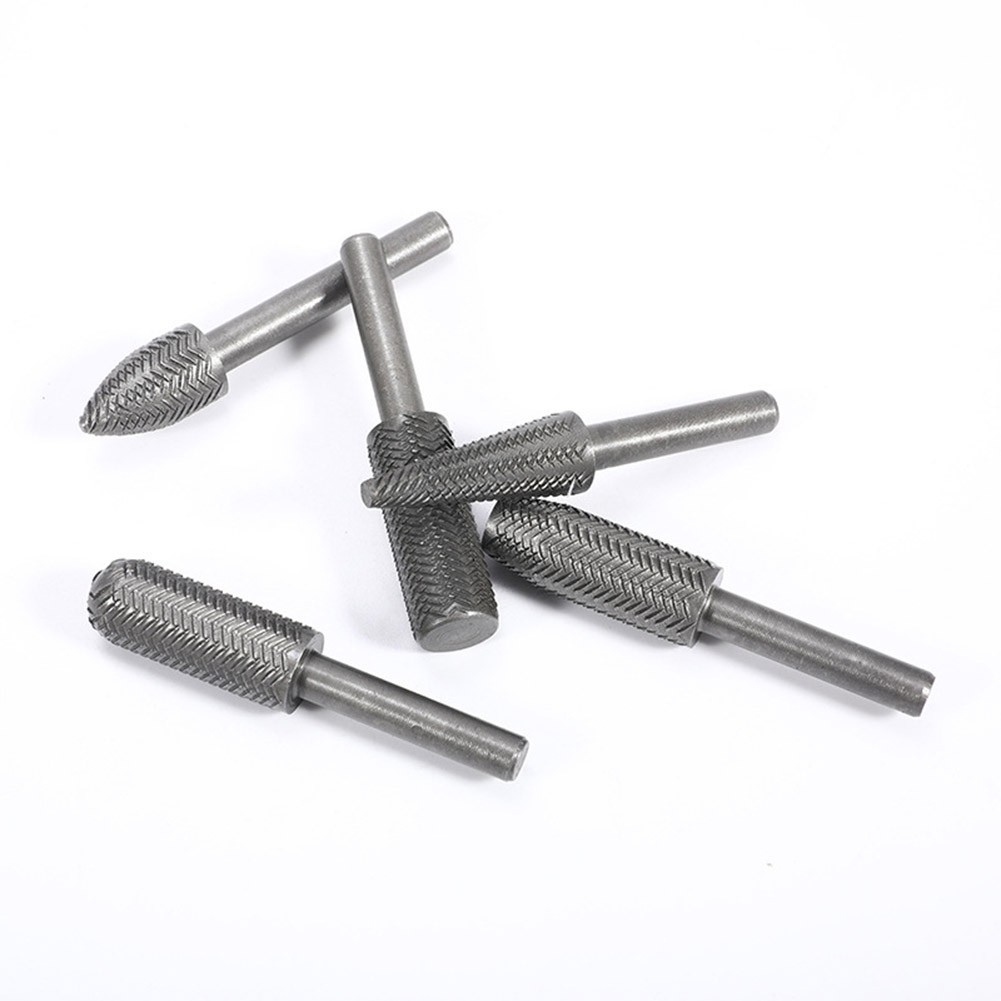 Electric Rotary Rasp File Set 5 Pieces for Drill Bit Steel Shaping Tasks
