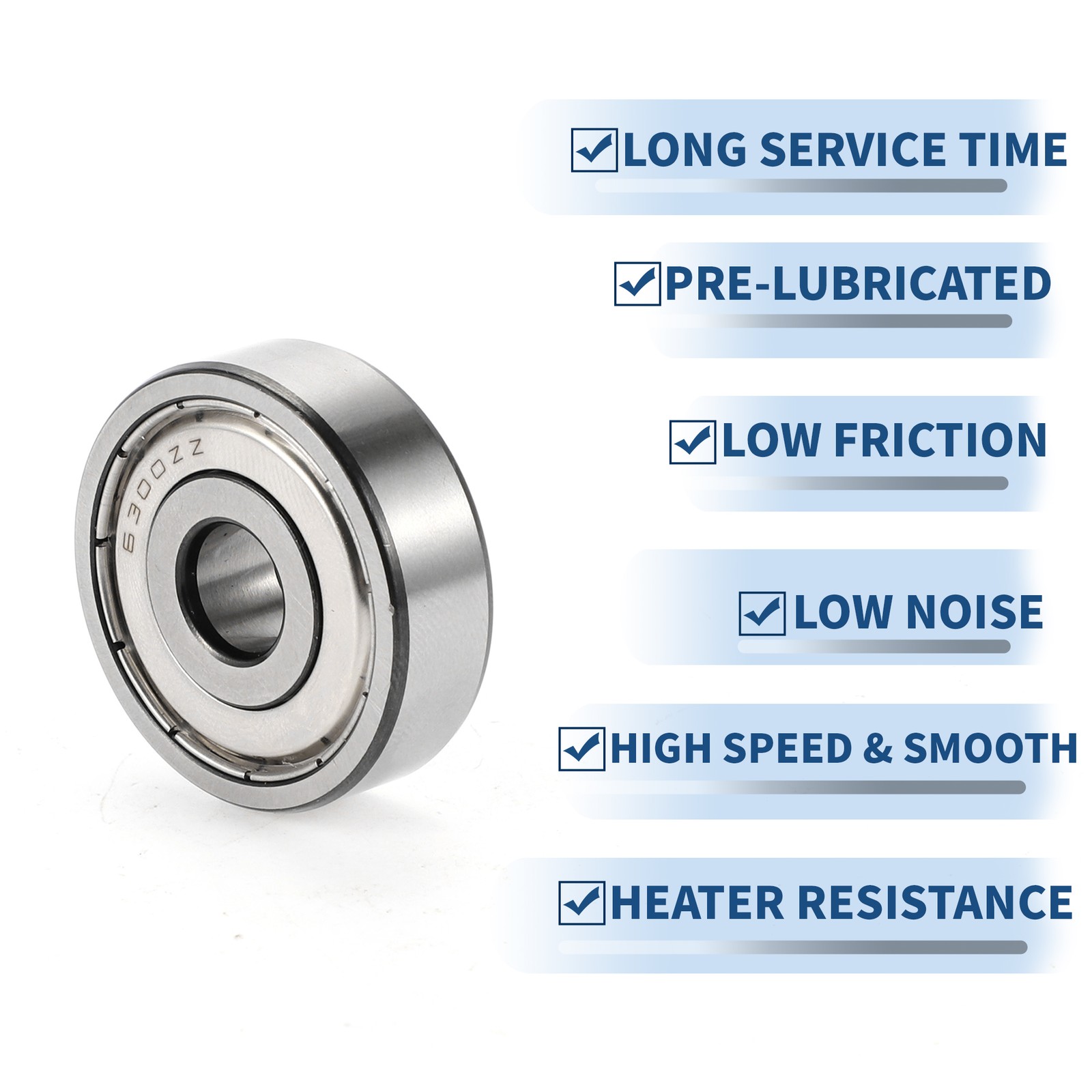 6300ZZ Deep Groove Ball Bearings 10x35x11mm Scooter Skateboard Wheel
