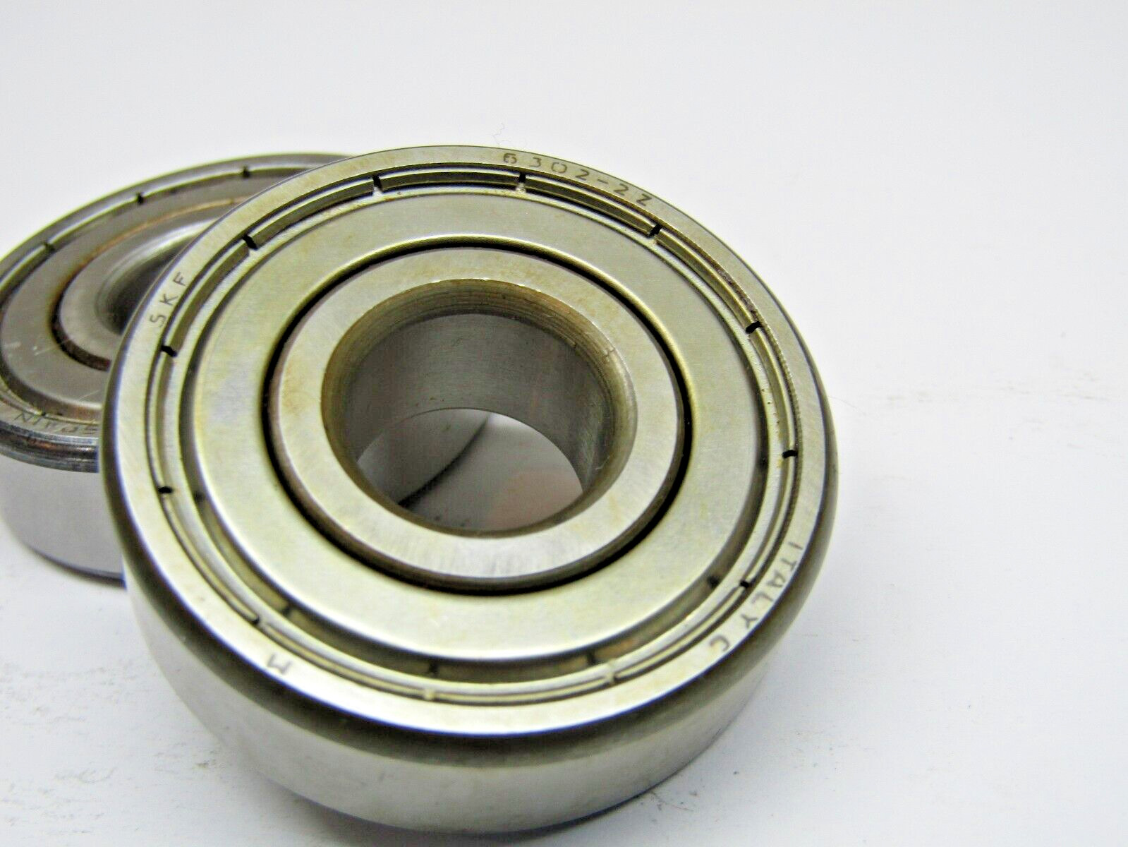 (Lot of 2) SKF 6302-2Z 15mm X 42mm X 13mm Shielded Bearing