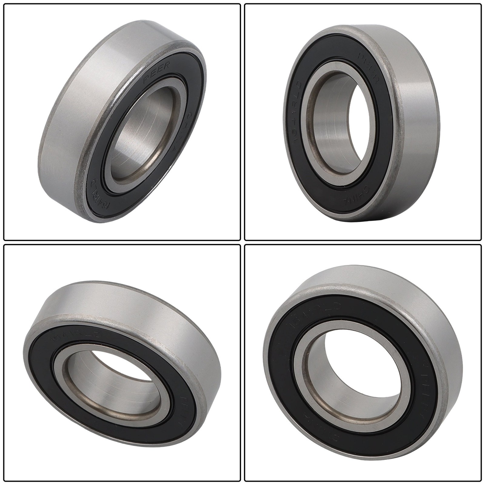 Ball Bearing 1641-2RS 1 inch x 2 inches x 9/16 inches Rubber Sealed Pack of 4