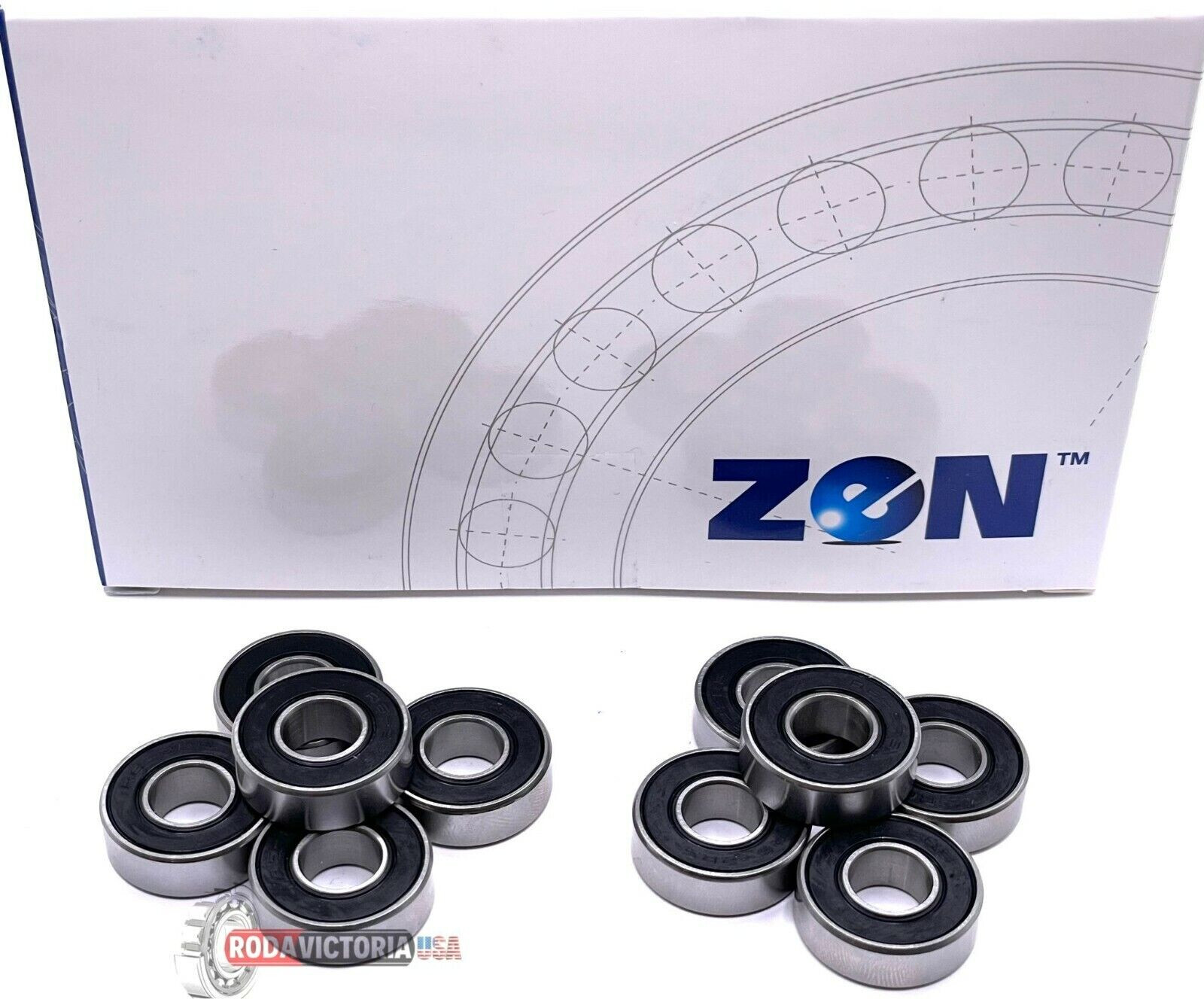 R6-2RS C3 EMQ Premium Rubber Sealed Ball Bearing 3/8″x7/8″x9/32″, R6rs (10 QTY)
