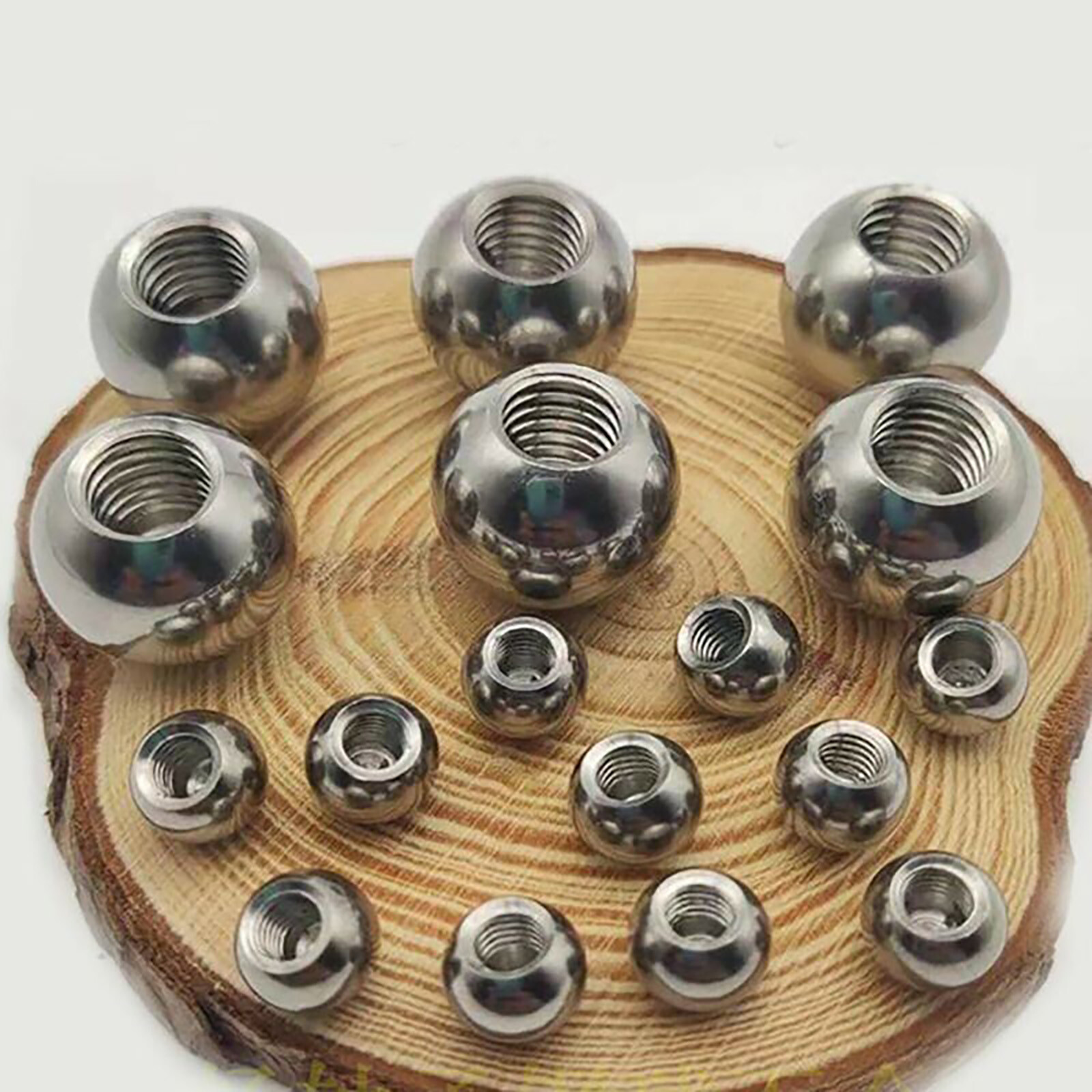 Dia 5mm-60mm Thread Ball Bearing Round Balls Half-hole Stainless Steel M2-M20