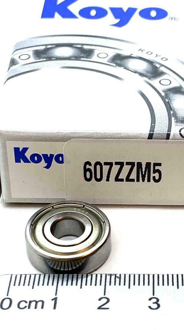 KOYO 607 ZZ DEEP GROOVE BALL BEARING, METAL SHIELDED 7x19x6 mm