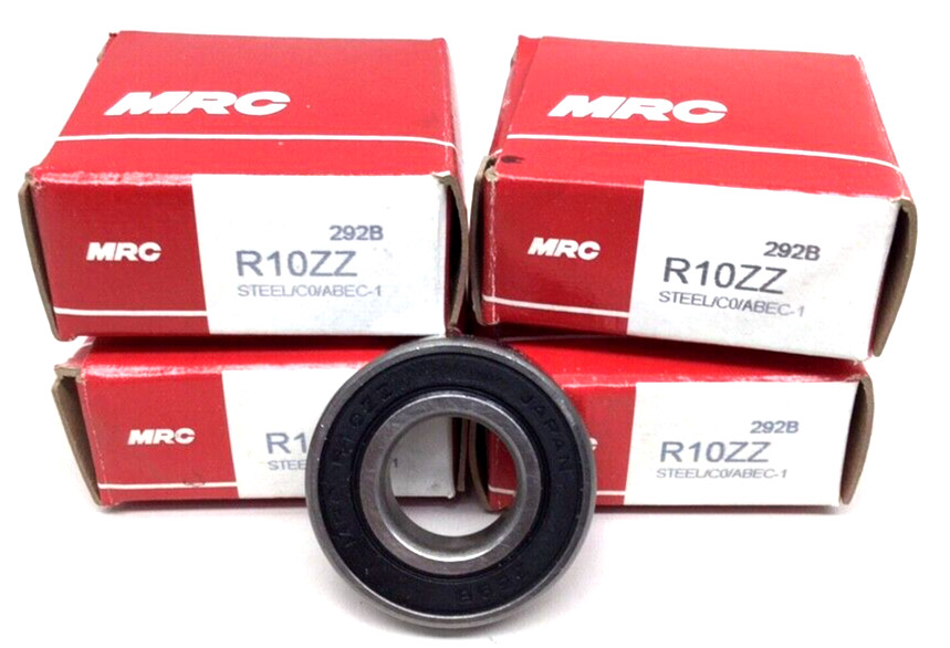 MRC R10ZZ Deep Groove Ball Bearing Double Shield 5/8″x1-3/8″x11/32″ (Pack Of 4)