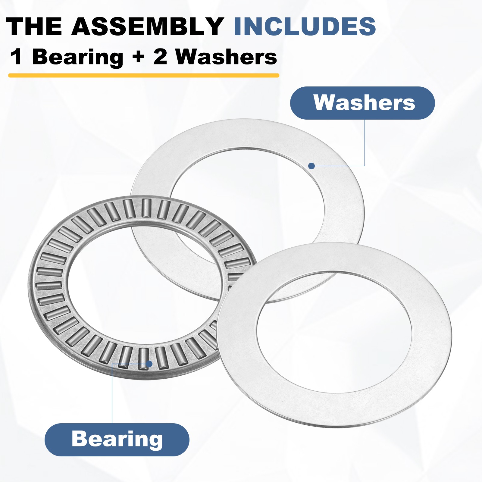 4 Set 1-1/8″x1-3/4″x1/8″ NTA1828 Thrust Needle Roller BEARINGS with 8 Washers