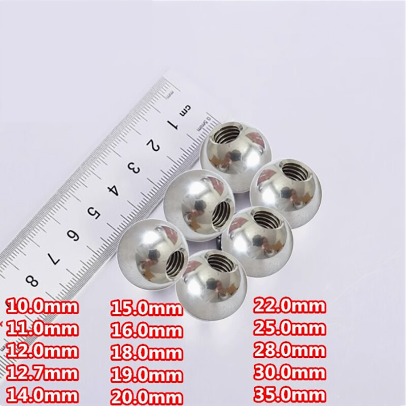 Stainless Steel Threaded Steel Beads Half Hole Steel Balls Metric Thread M2-M3
